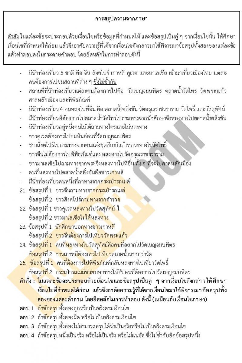 แนวข้อสอบภาค ก (ก.พ.) ระดับ ปวช.-ปวส. ชุดที่ 8/2565