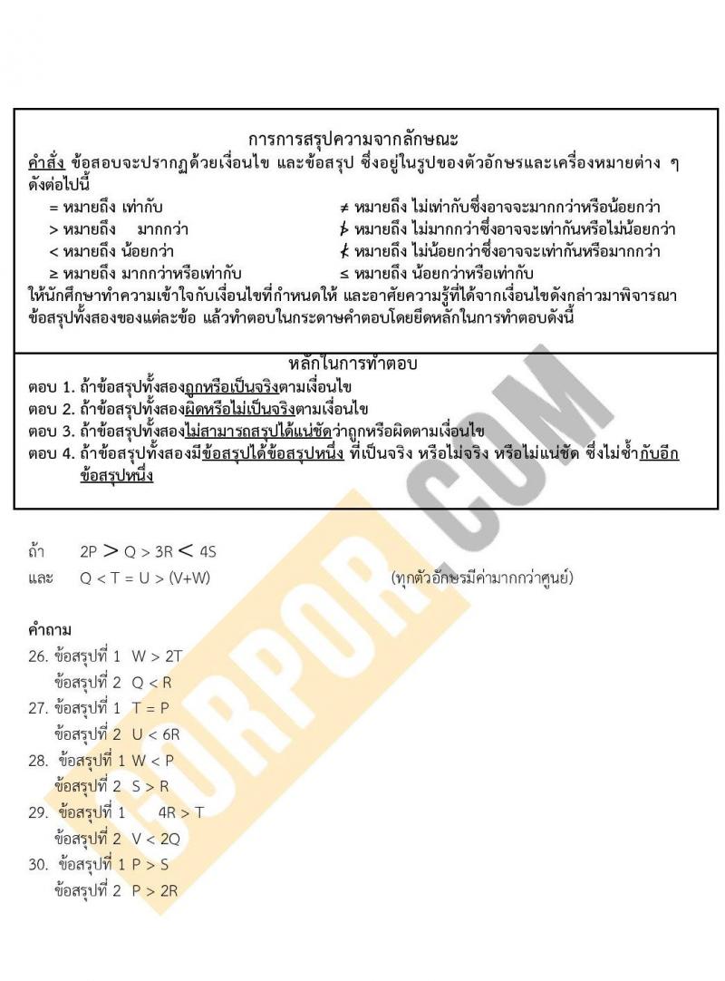 แนวข้อสอบภาค ก (ก.พ.) ระดับ ป.ตรี-ป.โท ชุดที่ 9/2565