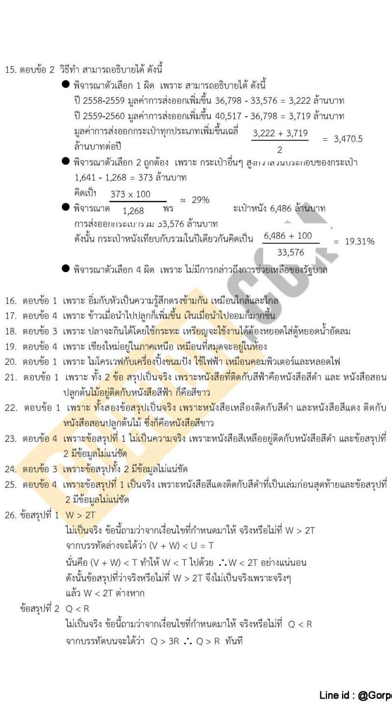แนวข้อสอบภาค ก (ก.พ.) ระดับ ป.ตรี-ป.โท ชุดที่ 9/2565