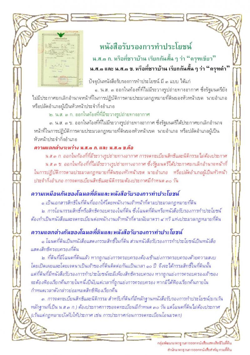 โฉนดที่ดินมีอะไรบ้าง