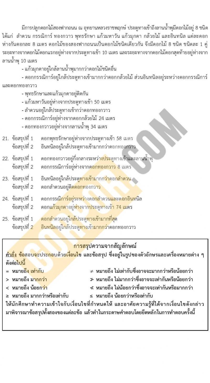 แนวข้อสอบภาค ก e-Exam ระดับ ป.ตรี-ป.โท ชุดที่ 2/2566