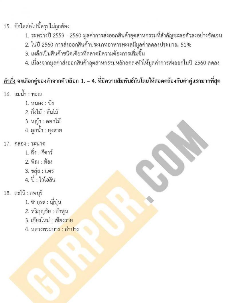 แนวข้อสอบภาค ก (ก.พ.) ระดับ ป.ตรี ป.โท ชุด 2/2567