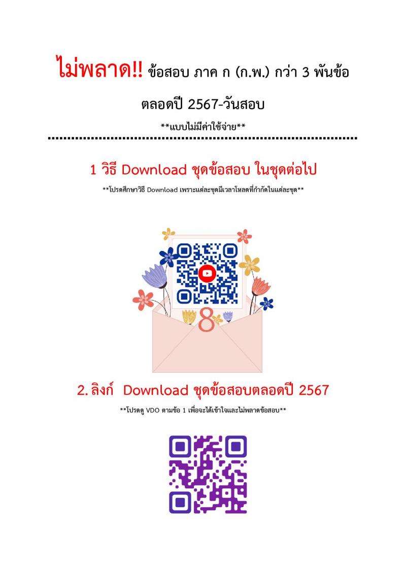 แนวข้อสอบภาค ก (ก.พ.) ระดับ ปวช.-ปวส. ชุด 2/2567