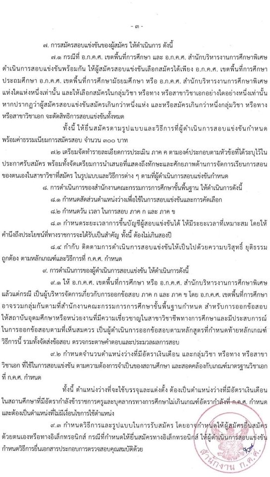 แก้ไขเพิ่มเติมหลักเกณฑ์สอบครูผู้ช่วย 2567