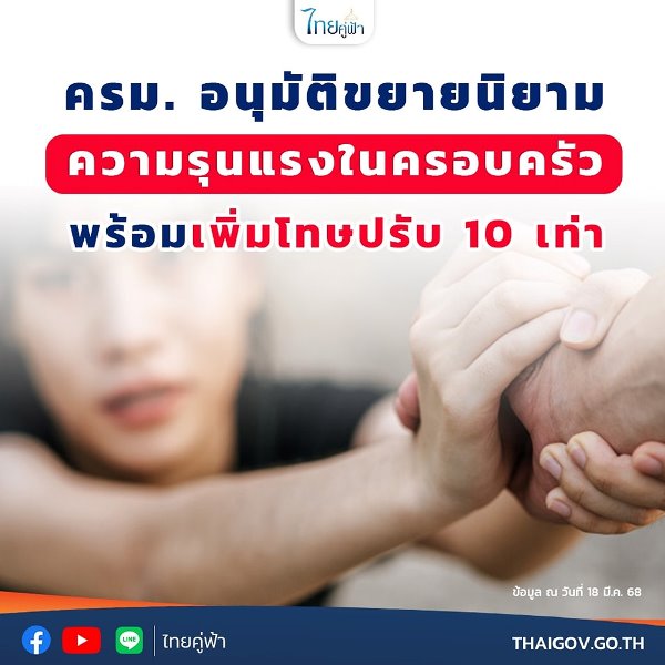 อนุมัติหลักการ ร่าง พ.ร.บ.คุ้มครองผู้ถูกกระทำด้วยความรุนแรงในครอบครัว พ.ศ. ...