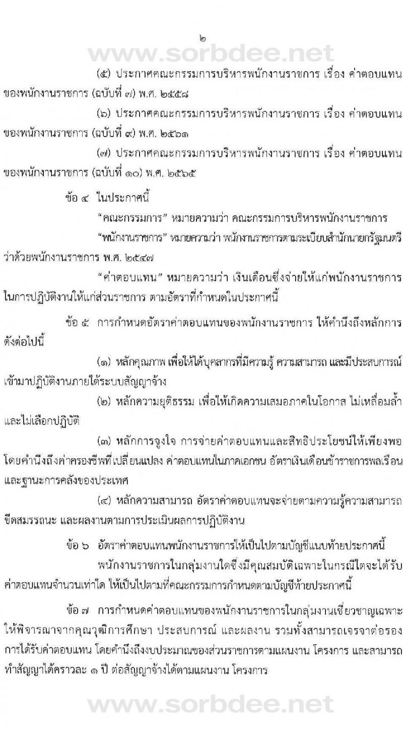 ค่าตอบแทนพนักงานราชการ 2568 หน้าที่ 2