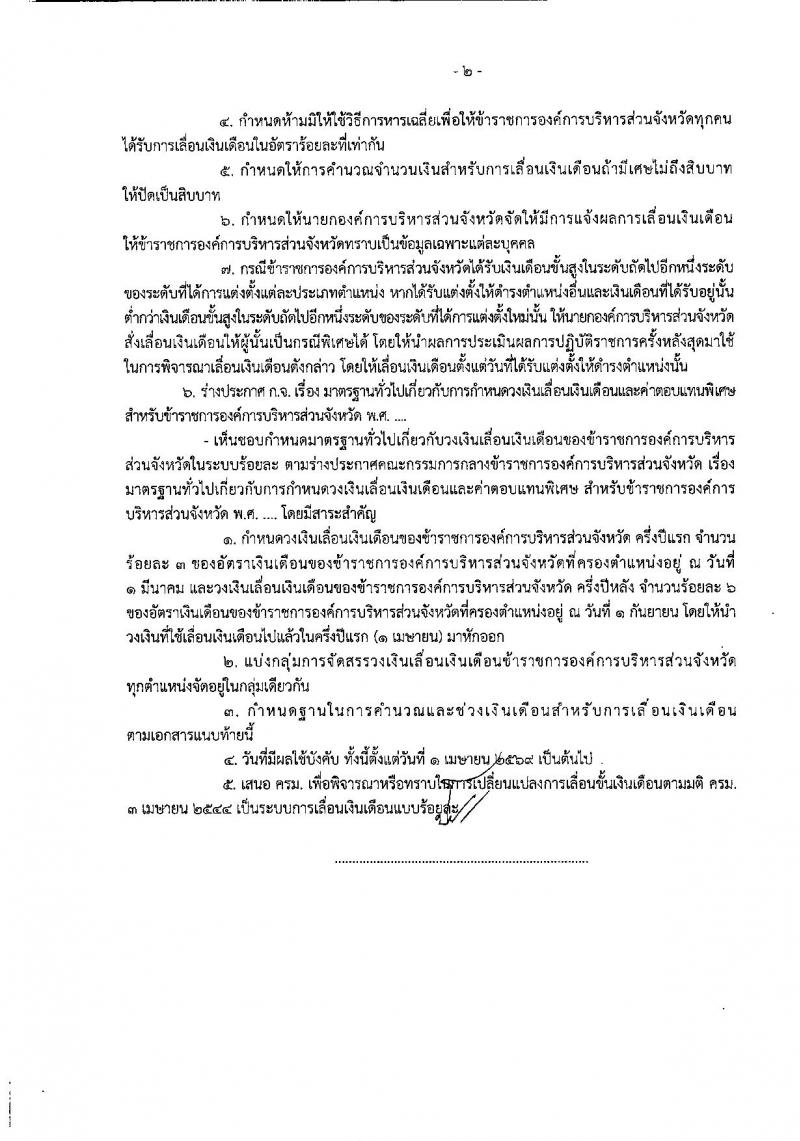 ข้าราชการท้องถิ่นประเมินเงินเดือนแบบร้อยละ บัญชีเงินเดือนแบบช่วง (บัญชี 6) ตั้งแต่วันที่ 1 เมษายน 2569 เป็นต้นไป หน้าที่ 3