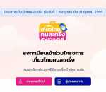 ด่วน..มาแล้ววันนี้..!! เชิญชวนคนไทยใช้สิทธิ์“เที่ยวไทยคนละครึ่ง ”เริ่มเปิดจอง 1 ก.ค. เที่ยวจริง 4 ก.ค. รัฐสนับสนุนสูงสุด 3,000/คืน