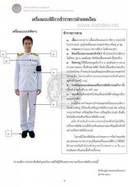 เครื่องแบบข้าราชการปกติขาว เต็มยศ ครึ่งยศ ในงานพระราชพิธีพระบรมศพ