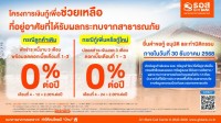 ธอส. ขานรับนโยบายรัฐช่วยเหลือลูกหนี้ ซึ่งที่อยู่อาศัยได้รับผลกระทบจากสาธารณภัย พักชำระหนี้นาน 3 เดือน พร้อมลดอัตราดอกเบี้ยเงินกู้เหลือ 0% ต่อปี 3 เดือนแรก