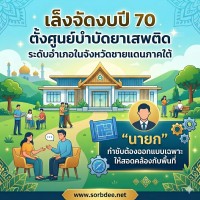 เล็งจัดงบปี 70 ตั้งศูนย์บำบัดยาเสพติดระดับอำเภอในจังหวัดชายแดนภาคใต้ “นายก” กำชับต้องออกแบบเฉพาะให้สอดคล้องกับพื้นที่